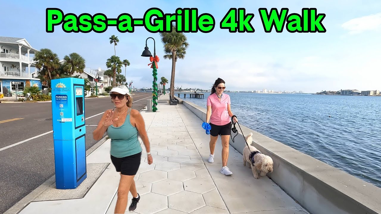 Pass-a-Grille 4K Beach Walk | Winter Fog and Calm Morning on St. Pete Beach.