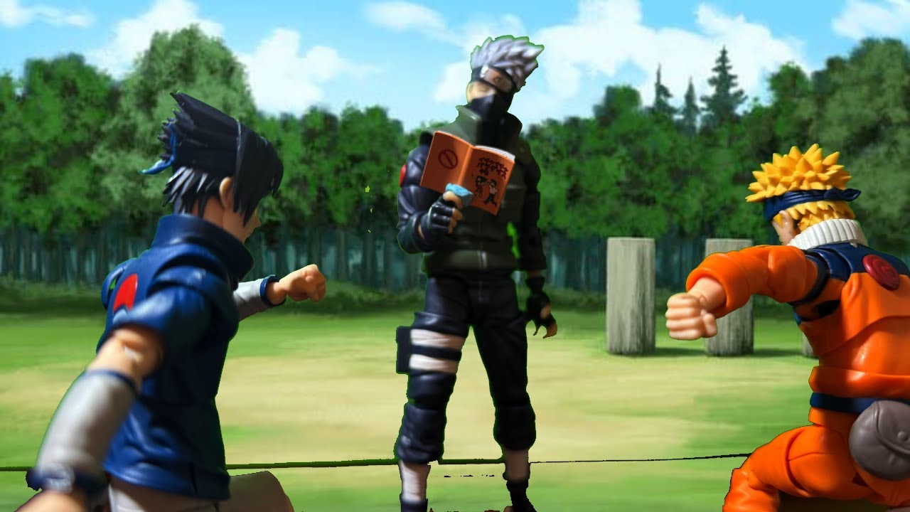 Naruto and Sasuke v Kakashi Stop Motion