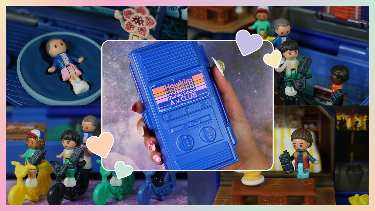 ✨SHOWCASE✨ Polly Pocket Collector: Stranger Things Hawkins AV Club Walkie Talkie Compact Playset