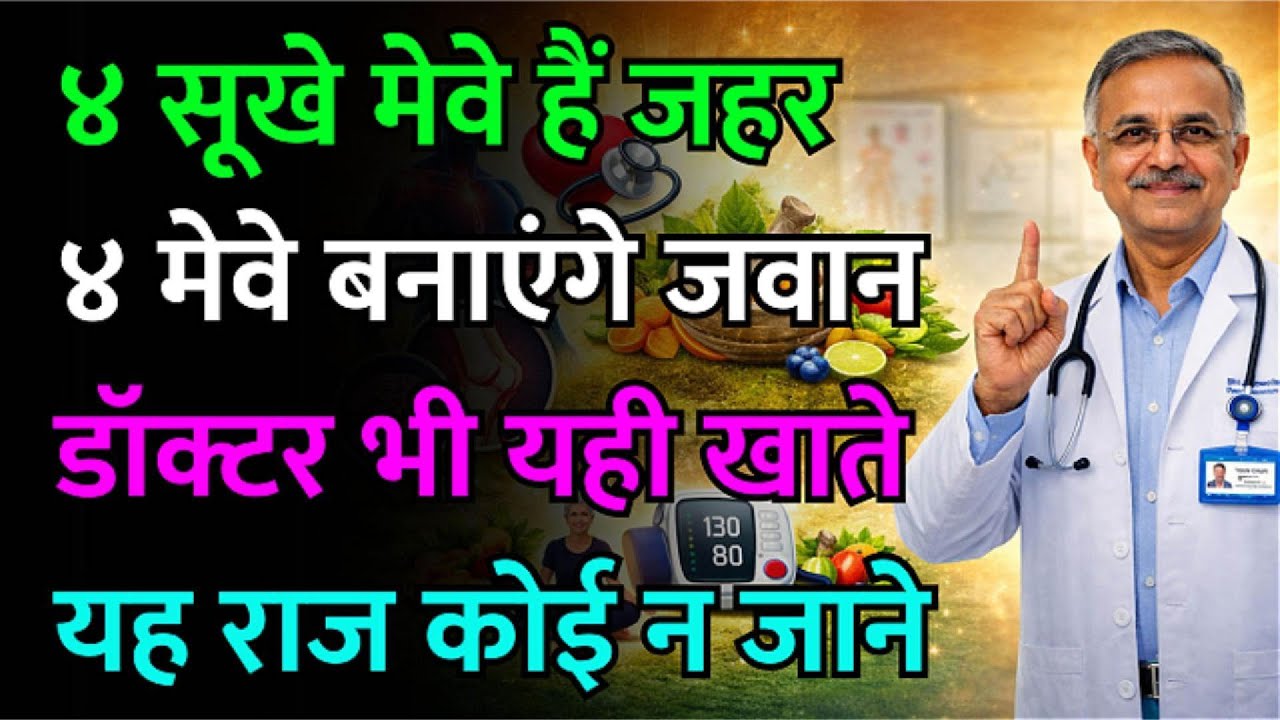 सावधान! 4 मेवे धीमा जहर हैं, पर ये 4 सोना हैं। 90% लोग गलत खाते हैं, सही तरीका जानकर जान बचाएं।