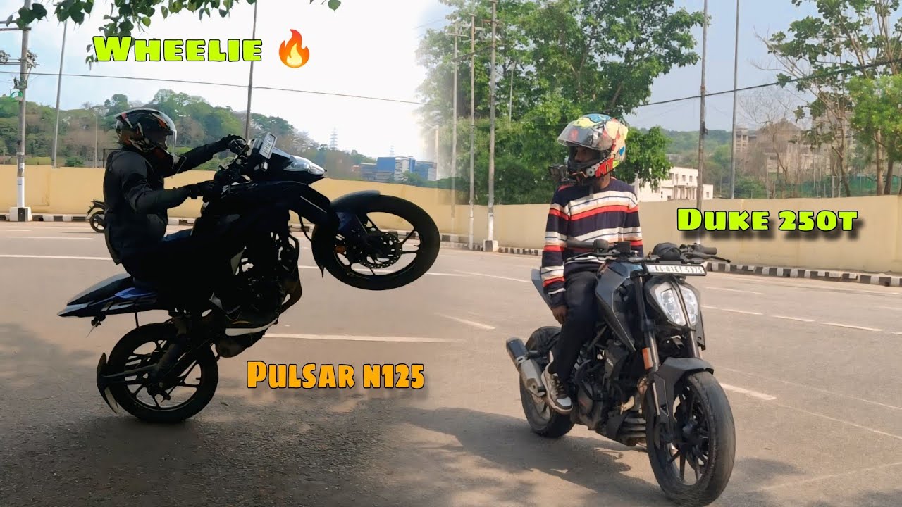 Duke 250 Vs Pulsar N125 || Drage Race || Wheelie 🔥