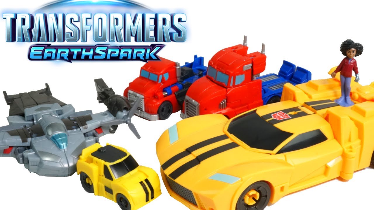 Transformers Earthspark Optimus Bumblebee Megatron One Step Changers Wave 1 with Mo Malto