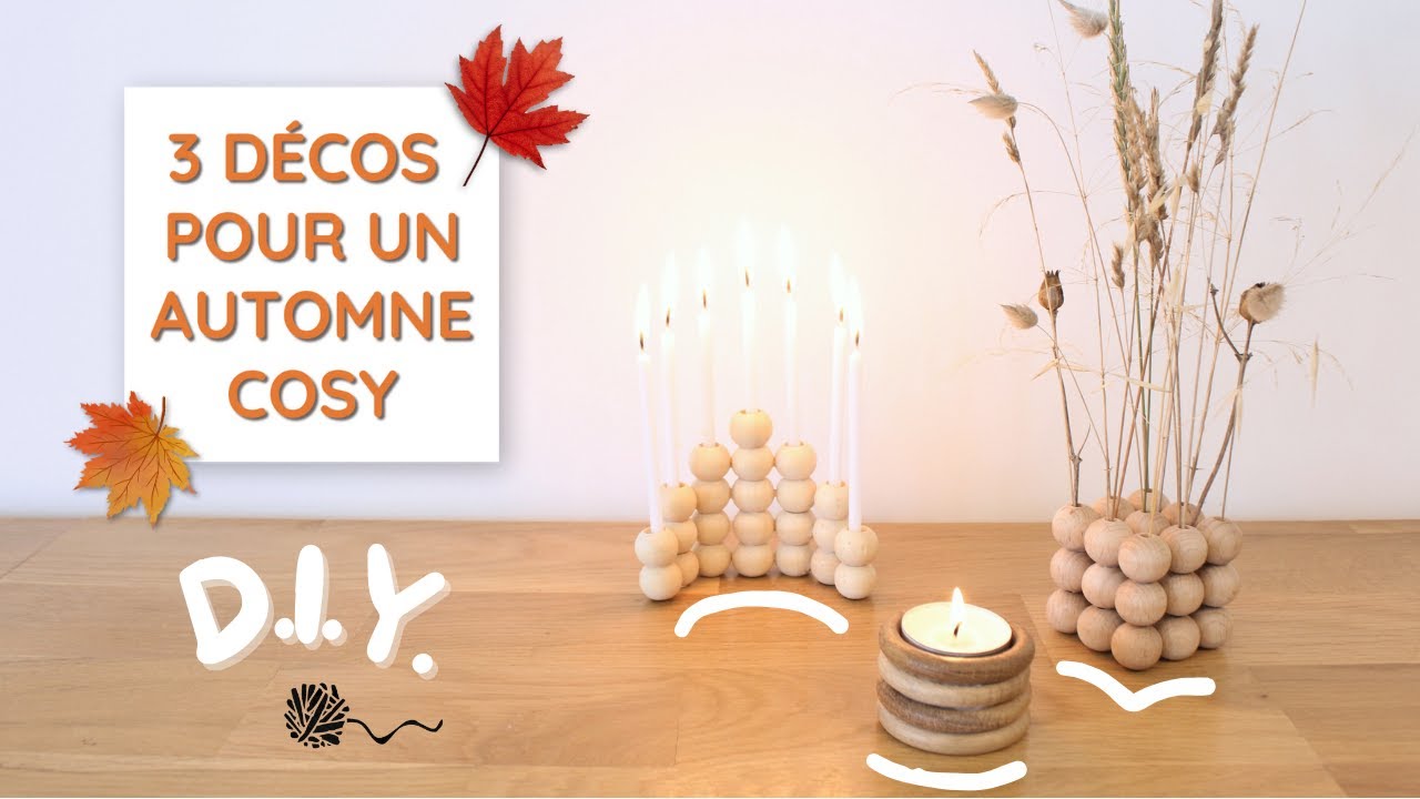 🍁 3 DÉCOS D'AUTOMNE en 5min avec des ACCESSOIRES à MACRAMÉ (anneaux, perles)