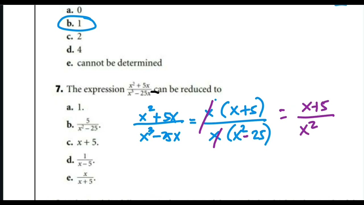 SAT MATH REVIEW: (ACTUAL LESSON)  PART 2  SECTION 3 PRACTICE TEST 1  || Jane Maciejewski
