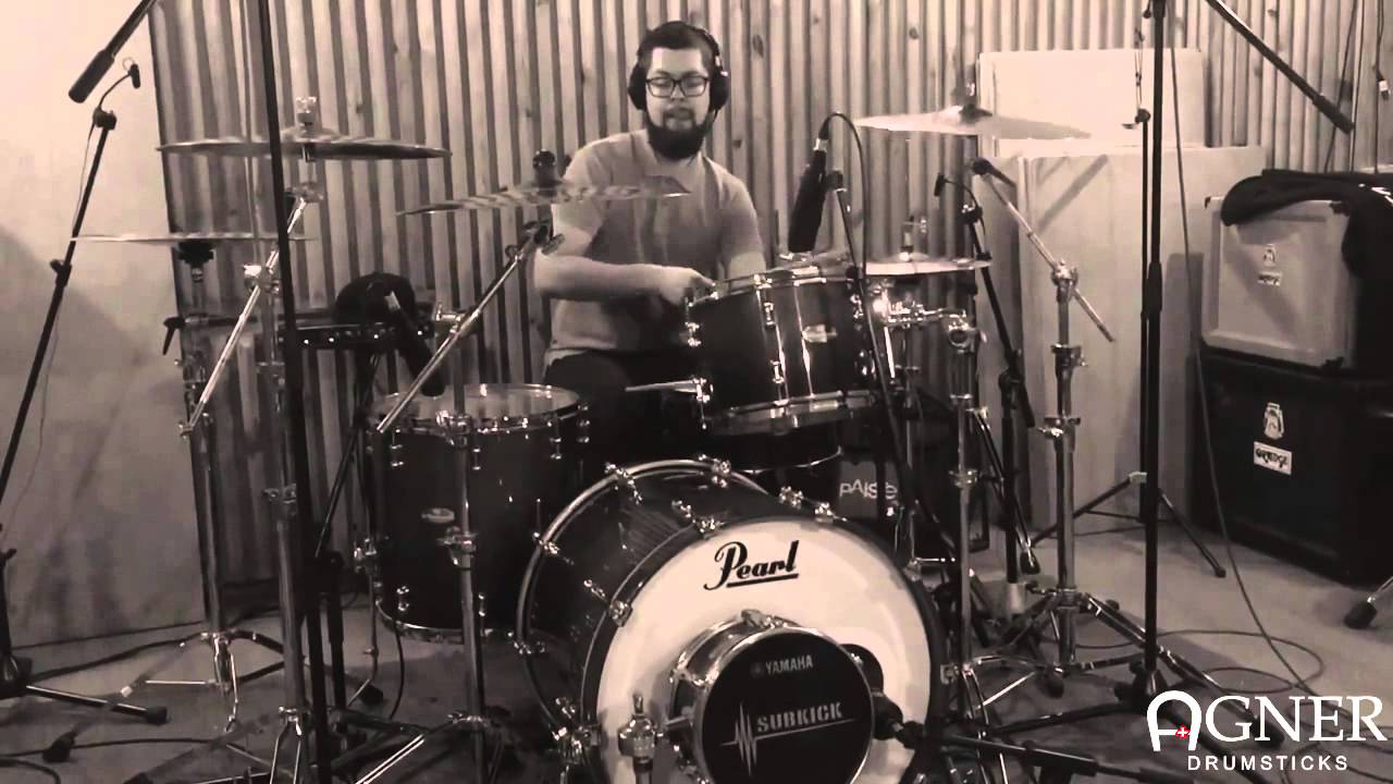 AGNER Swissdrumsticks Endorser - Serge Padlivakhin THE SUPERBOYZ Monica Bellucci ( Recording drums)