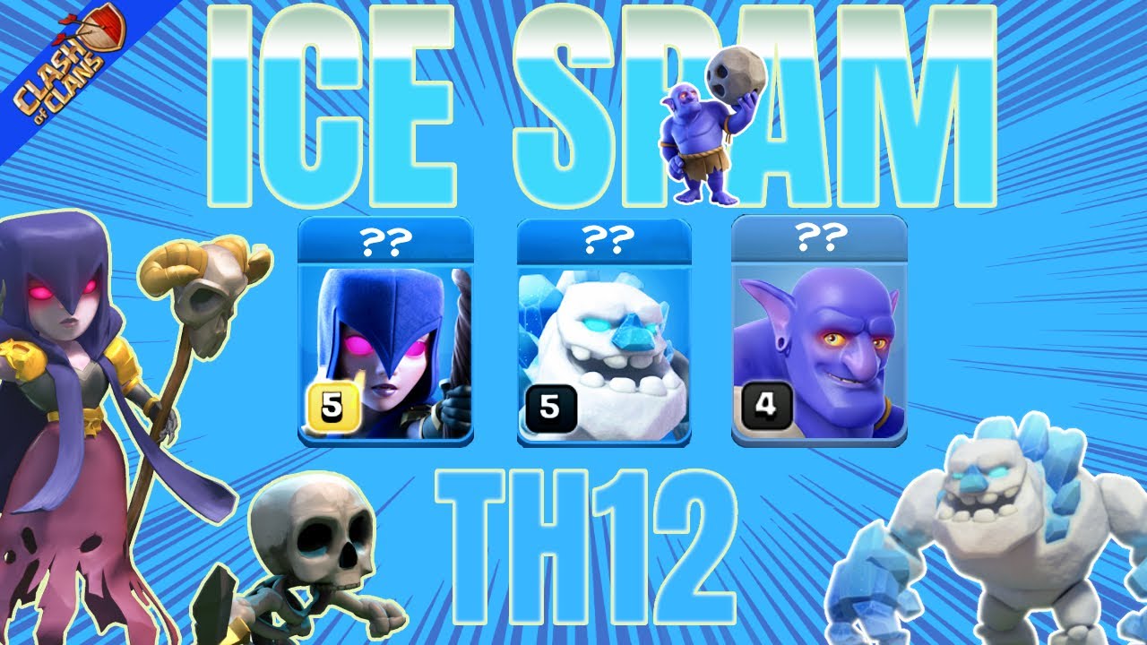 Th12 Ice Golem Witch Bowler | Th12 attack strategy | Ice Golem CoC