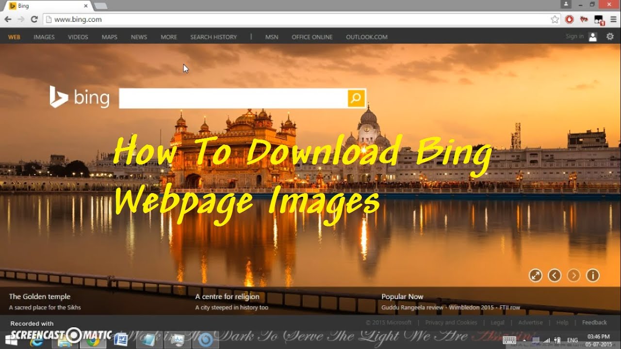 How to download Bing Webpage  Images