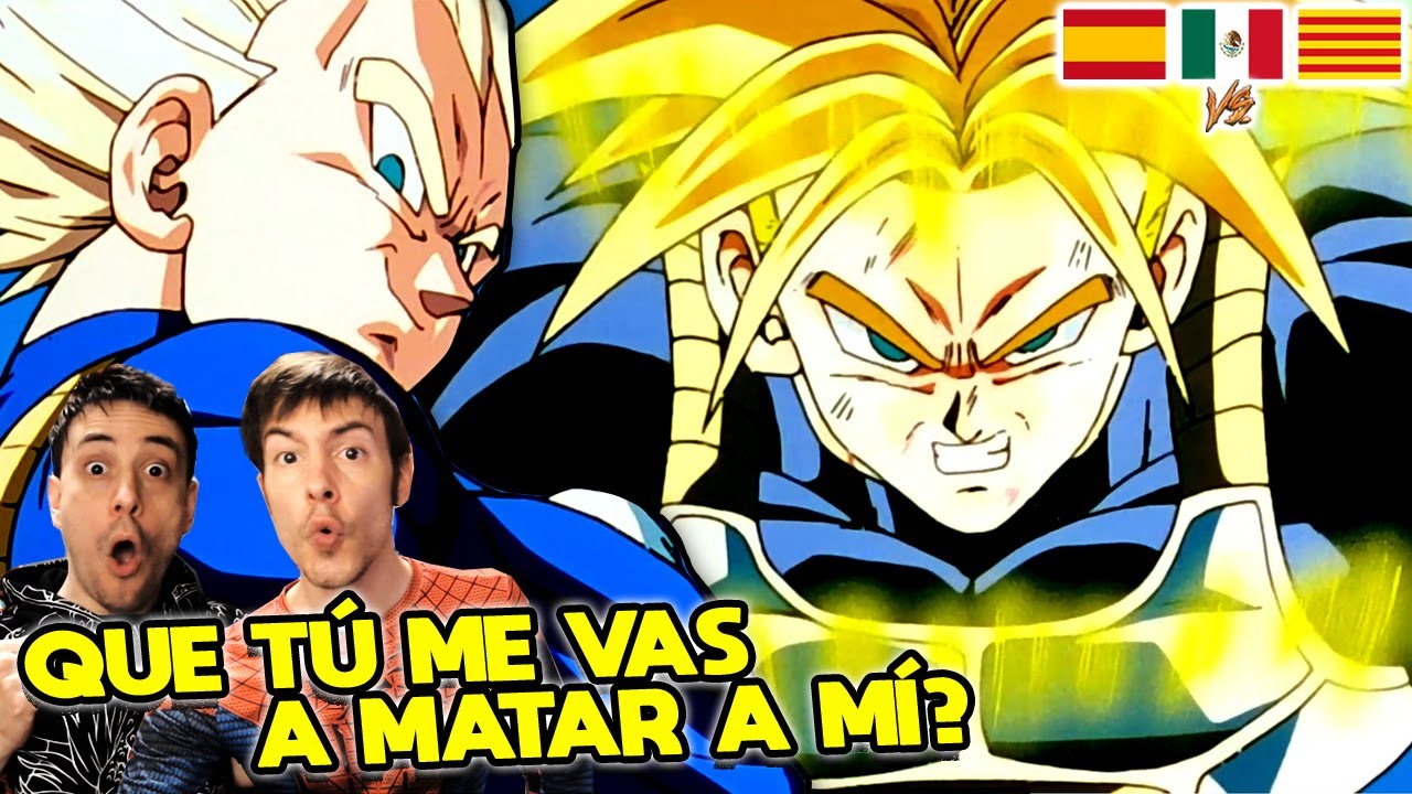 ESPAÑOLES REACCIONAN A DRAGON BALL LATINO VS ESPAÑOL 💥TRUNKS SE ENFRENTA A VEGETA💥 SAGA CELL