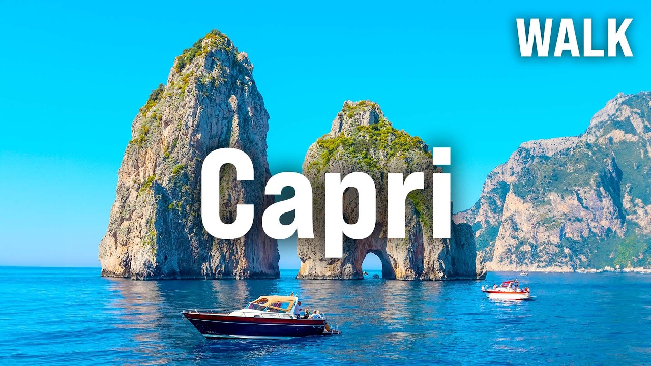 CAPRI Walking Tour | Italy Immersive Video with Captions [4K/60fps]