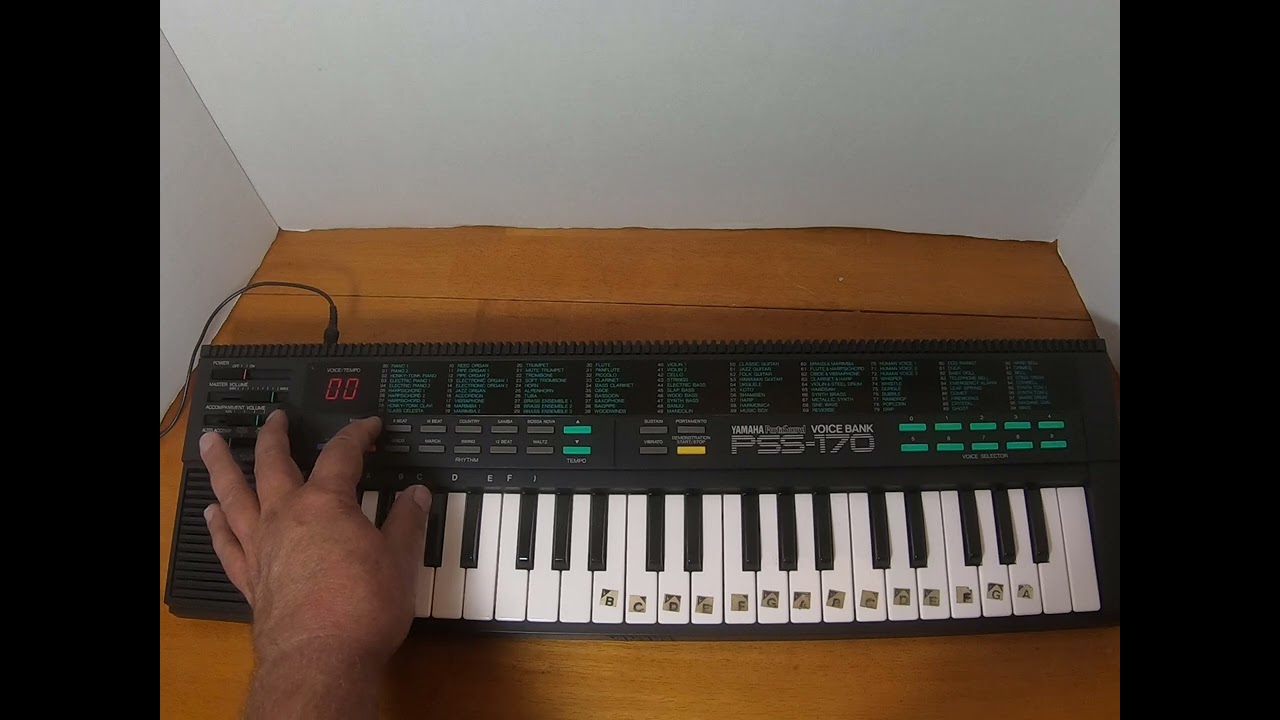 Yamaha PortaSound Voice Bank PSS-170 Digital Synthesizer DEMO