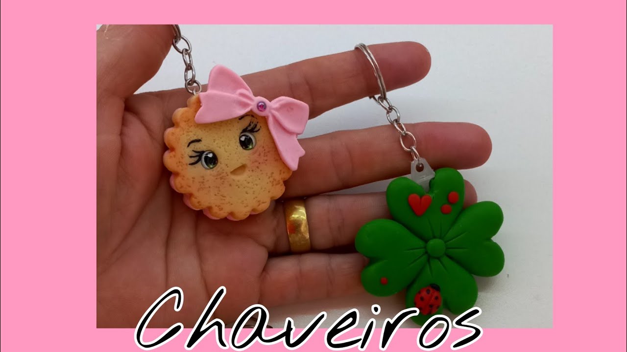 DIY chaveiro em biscuit.. #façavocêmesmo #biscuit #diy #chaveiros