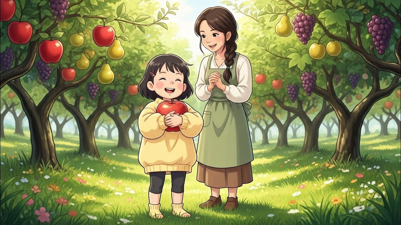 Picking Apples in the Old Orchard🍎 | Crisp Air, Falling Leaves, Quiet Promises 🍎🍂 | Ghibli style