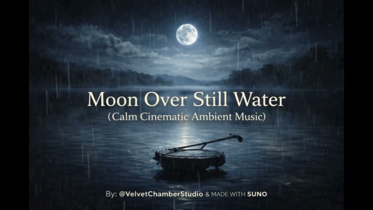 1 Hour | Moon Over Still Water | Calm Cinematic Ambient Music