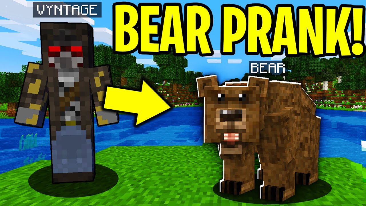 TROLLING AS A BEAR IN MINECRAFT!