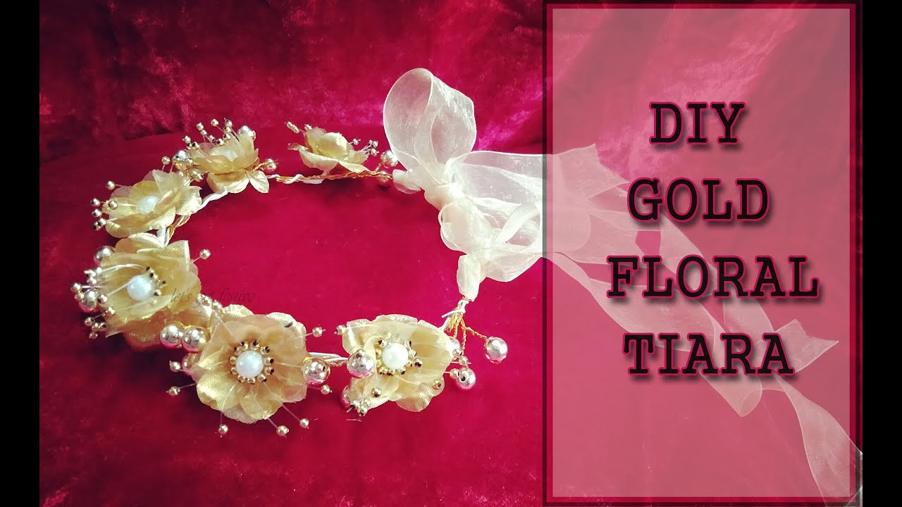 DIY GOLD FLORAL TIARA // GOLD FLOWER CROWN