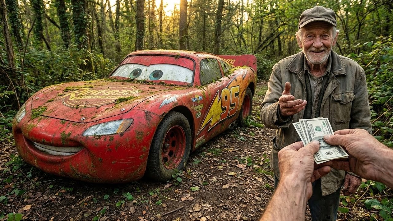 POV ASMR Car Restoration  2006 Lightning McQueen Abandoned on a Cliffside Road — Bought for $360