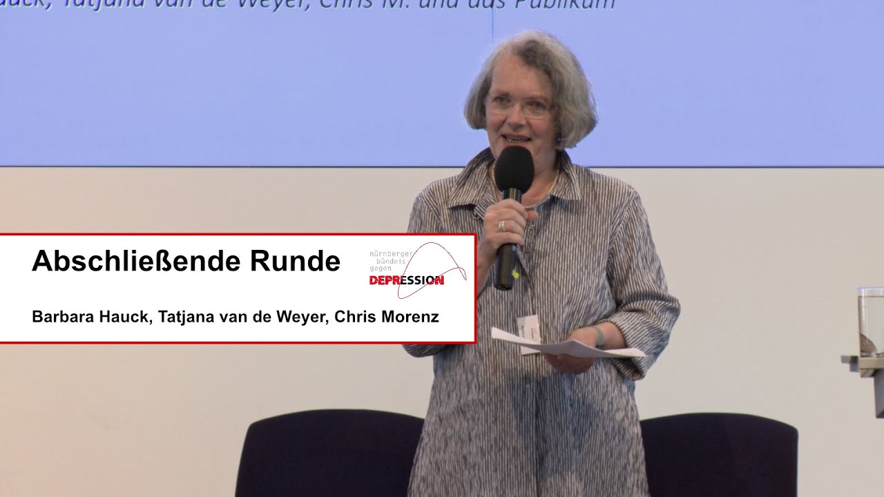 Abschließende Runde zum Infonachmittag im Marmorsaal
