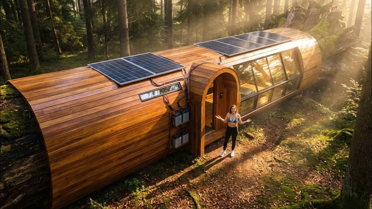 Inside a Giant Fallen Tree: Ultra-Luxury Forest Shelter Tour | Drone Cinematic Review
