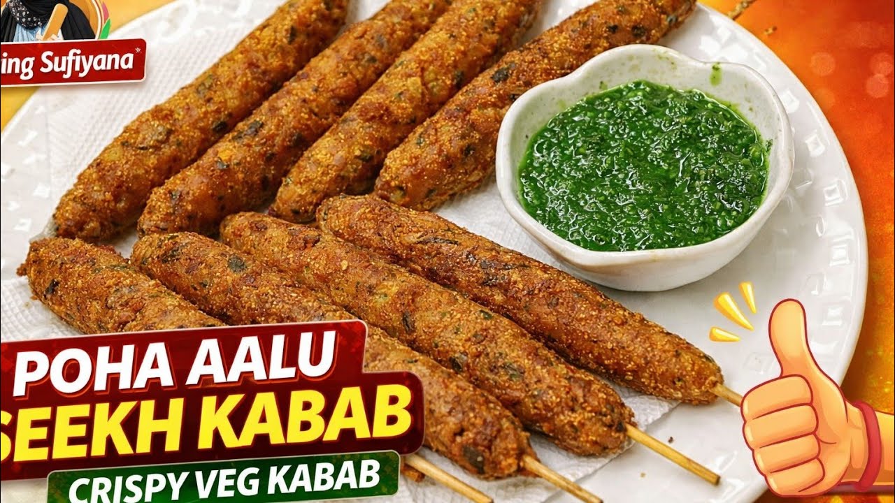 Ramzan special ! Eftar me bnaye poha aalu ka seekh kabab ll poha aalu ka nya andaz l perfect recipe 