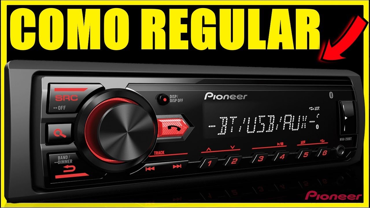 Como regular rádio PIONEER MVH-298BT #ALANROD
