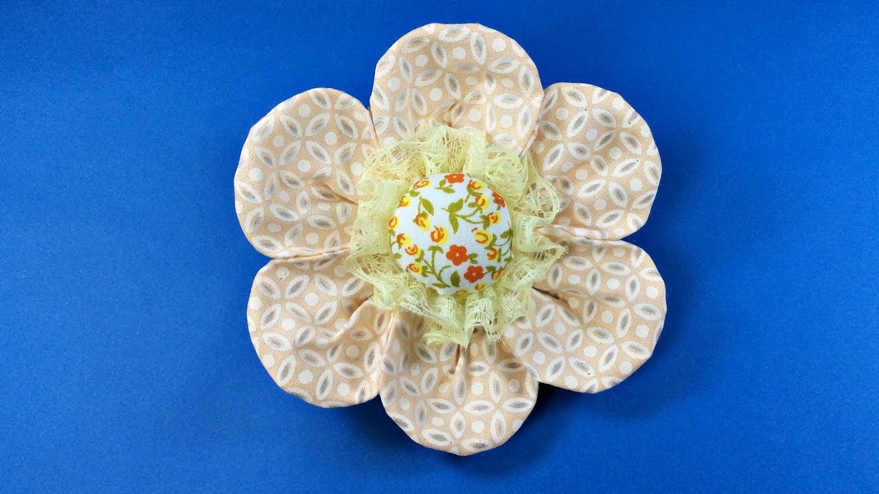 FLOR de FUXICO  - FLOR de TECIDO - DIY