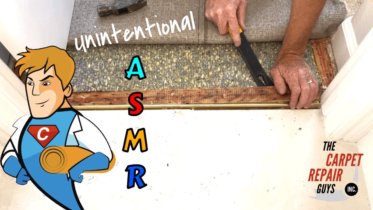 Unintentional ASMR carpet to tile repair 30 min