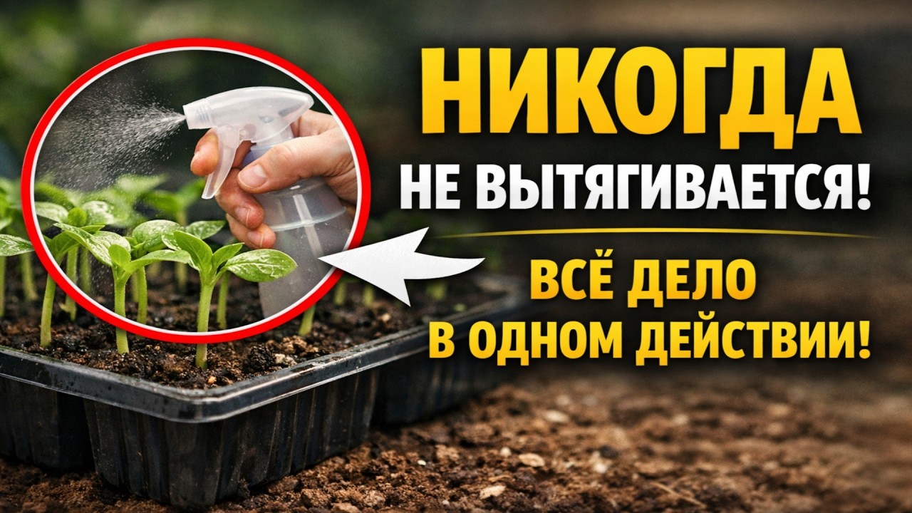 Моя рассада НИКОГДА не вытягивается. Весь секрет в ОДНОМ действии СРАЗУ после всходов.