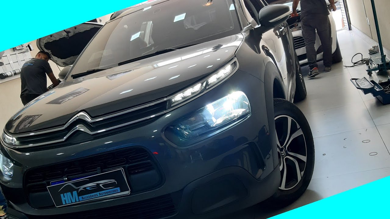 CITROEN C4 CACTUS MODULO DE SUBIDA DOS VIDROS E FITA NEON NO PAINEL