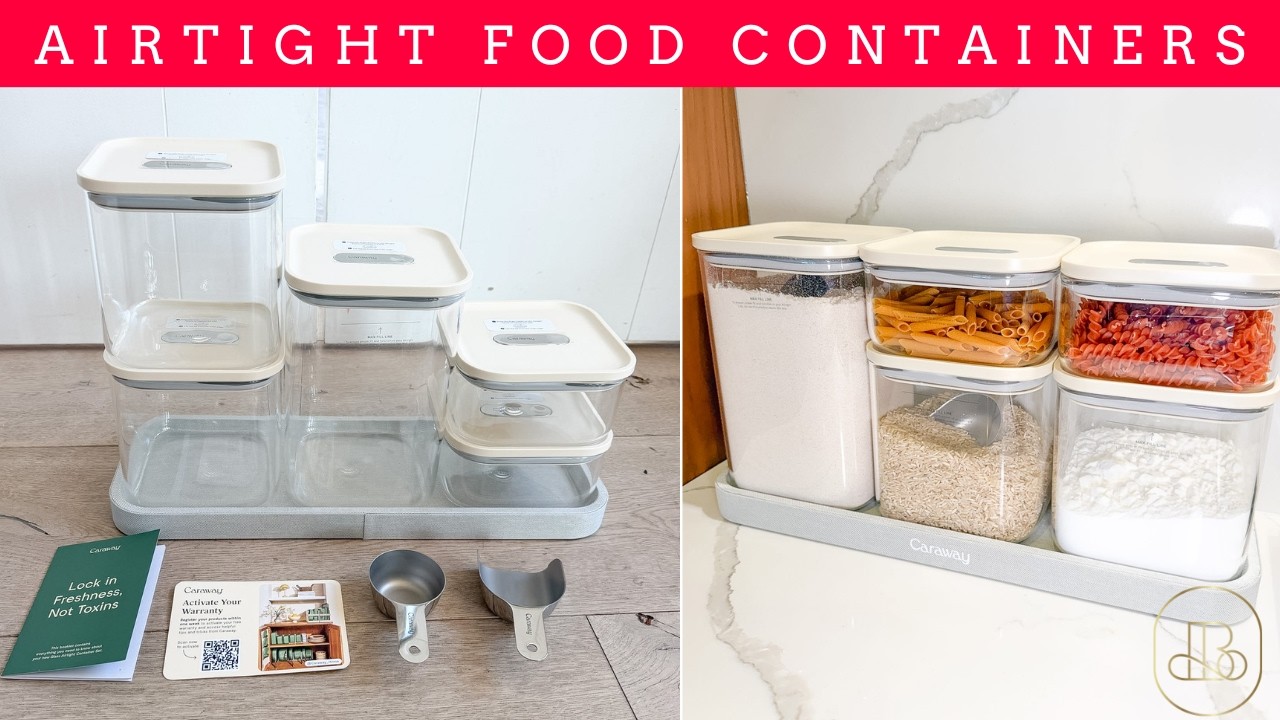Glass Airtight Food Storage Containers with Lids 🥗✨ | Kitchen Storage for Fresh Daily Organization 🍱