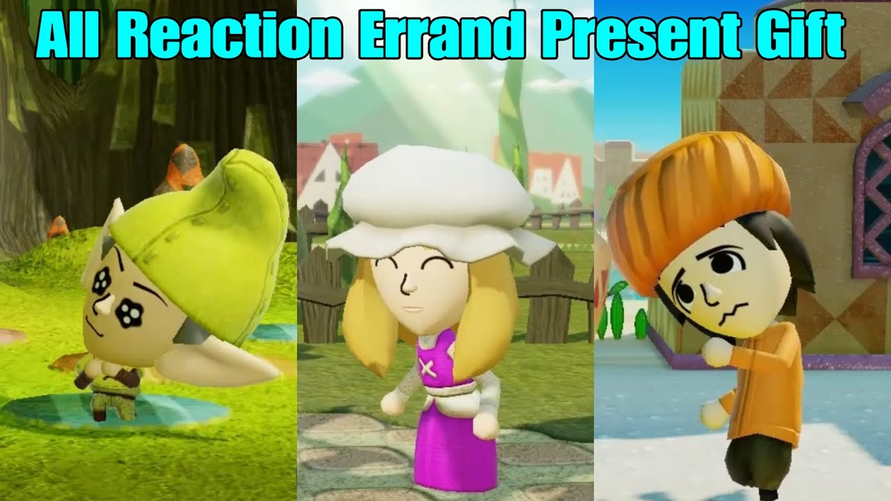 Miitopia - All Reaction Errand Present Gift & Errand Quest Mode - Nintendo Switch