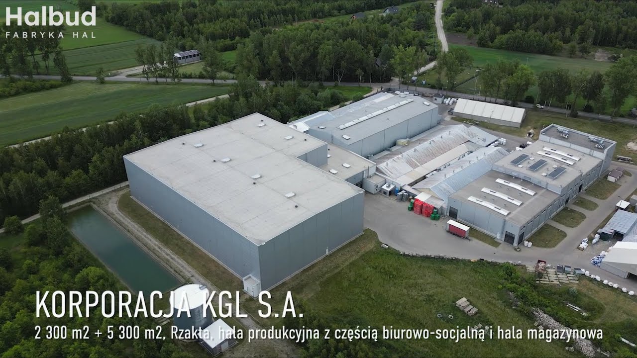 Hala produkcyjna z częścią biurowo-socjalną i hala magazynowa dla firmy KGL S.A.