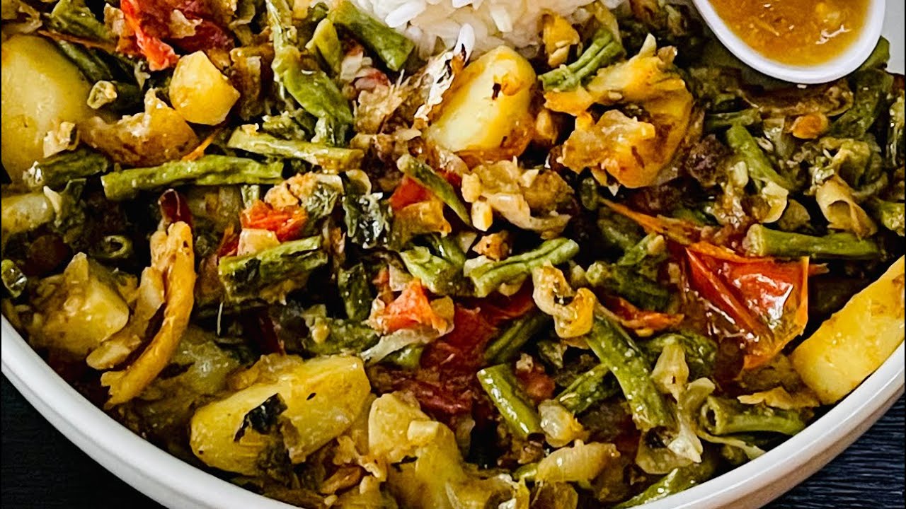 Guyanese Style Fried Bora , Salt Fish And Potatoes