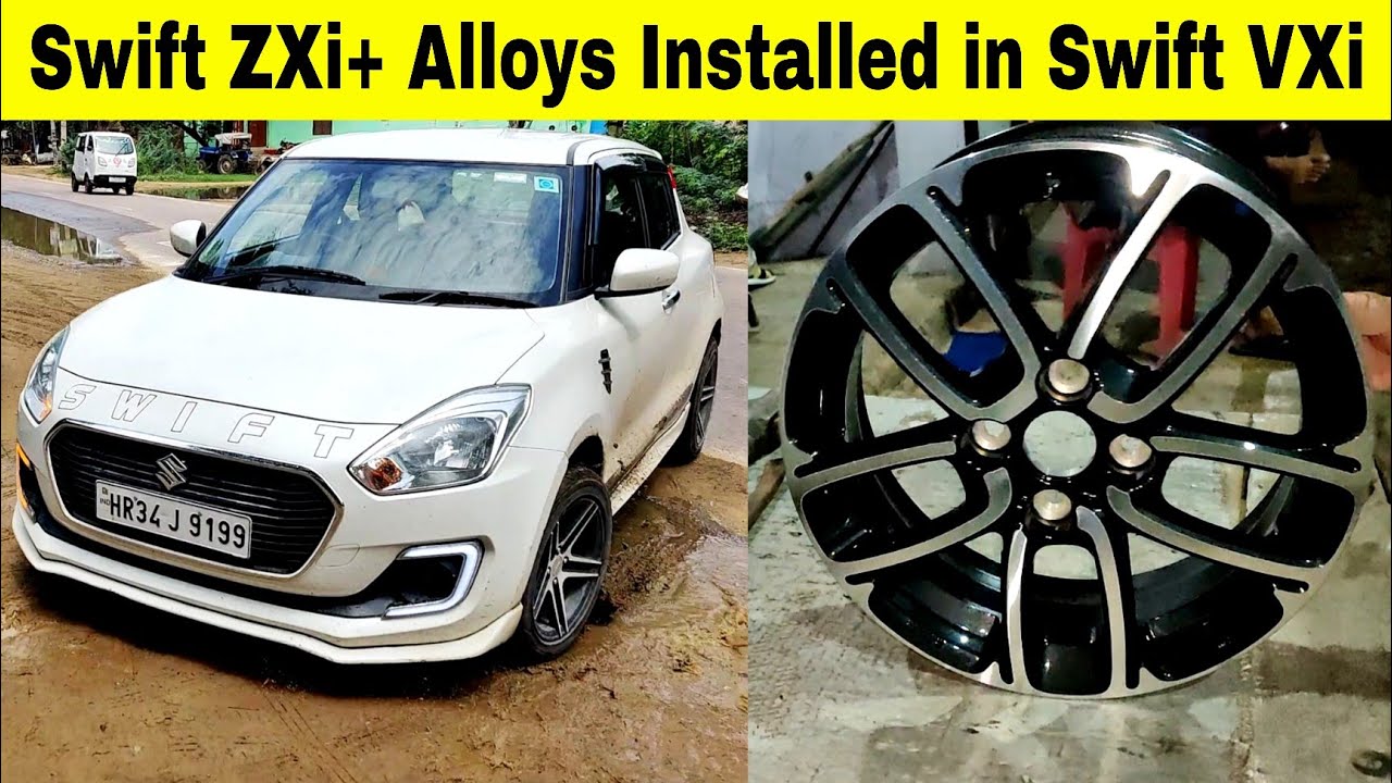 Swift Top Model Alloys Installed in Lower Model | Swift Alloy Wheels | Mechanical Jugadu