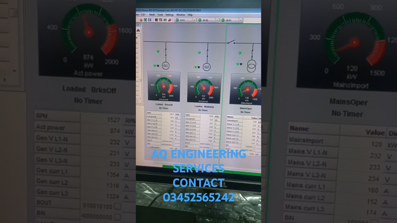 Scada design for genset