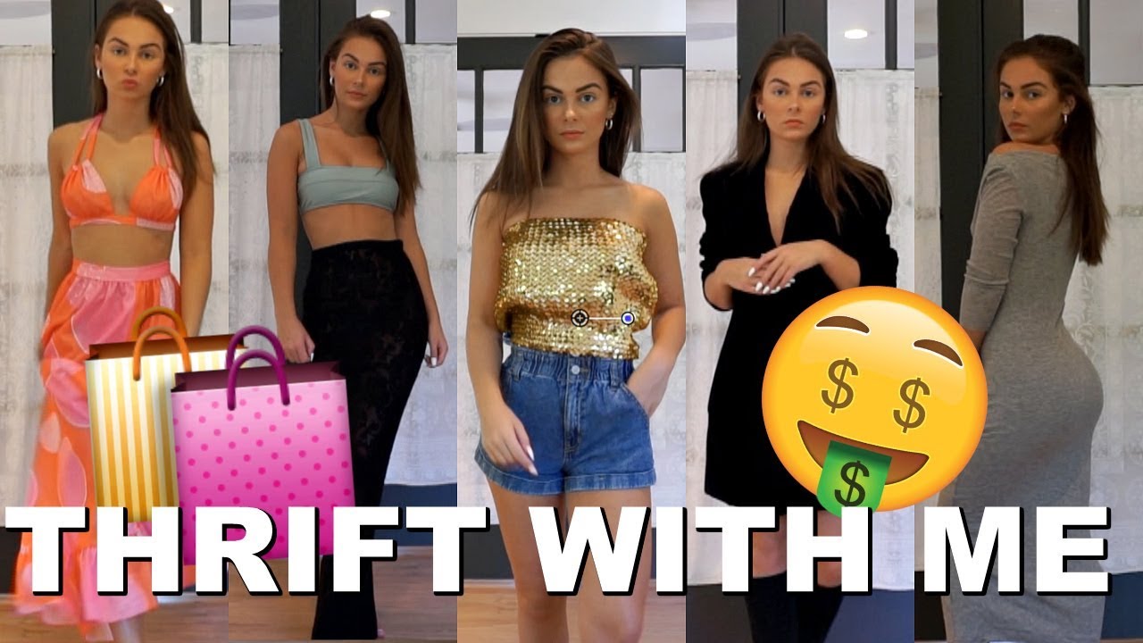 VINTAGE THRIFTING DALLAS - FAHSION INSPO & TRY-ON HAUL  || EJB