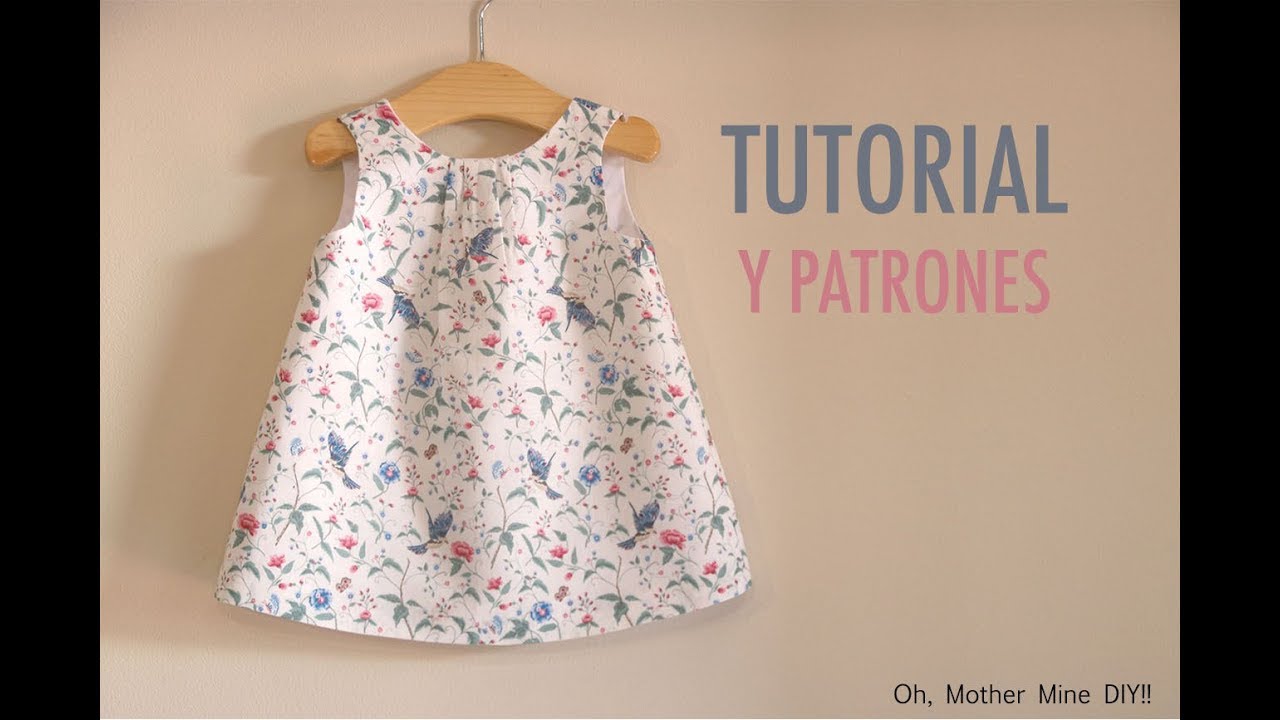 Aprender a coser: vestido sencillo para niñas (patrones gratis hasta la talla 7 años)