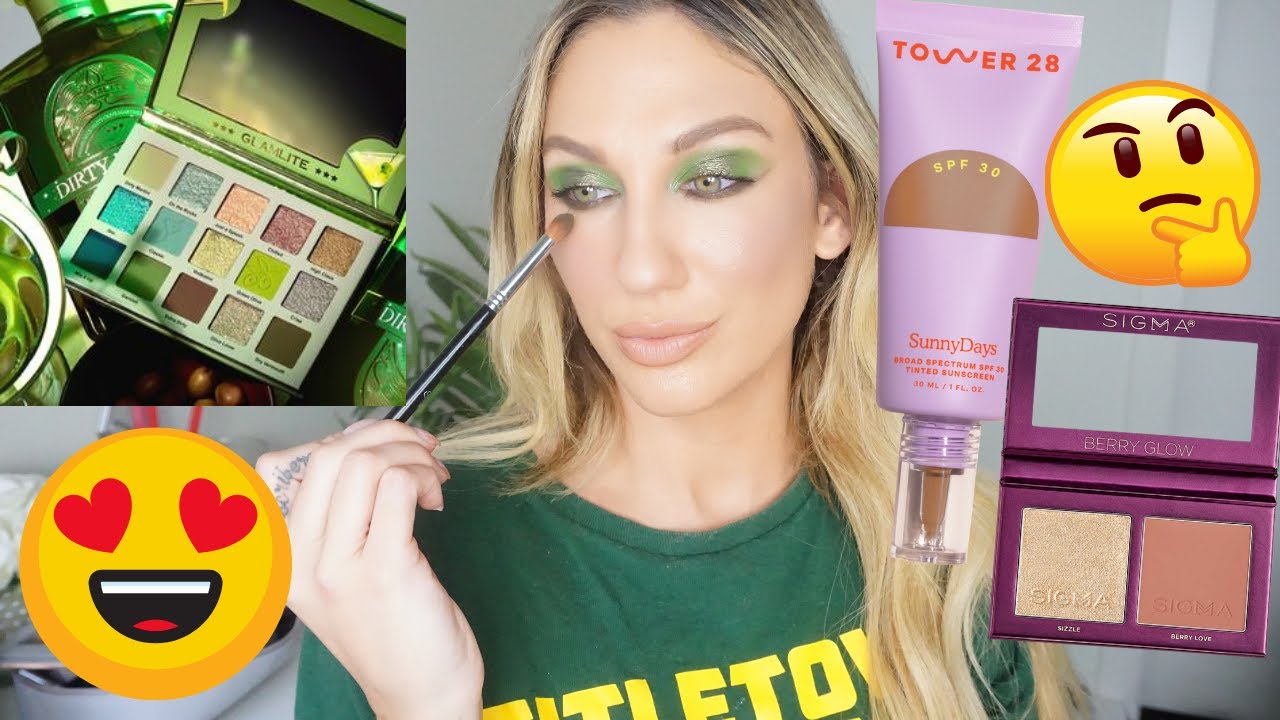 TRYING NEW MAKEUP // GLAMLITE, TOWER 28, COLOURPOP + MORE