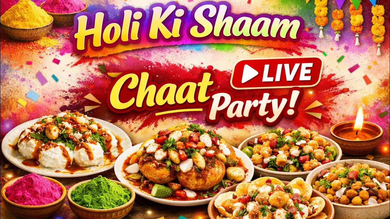 Holi Ki Shaam Ke Liye Best Chaat Recipes LIVE 🎉 | Easy Party Snacks