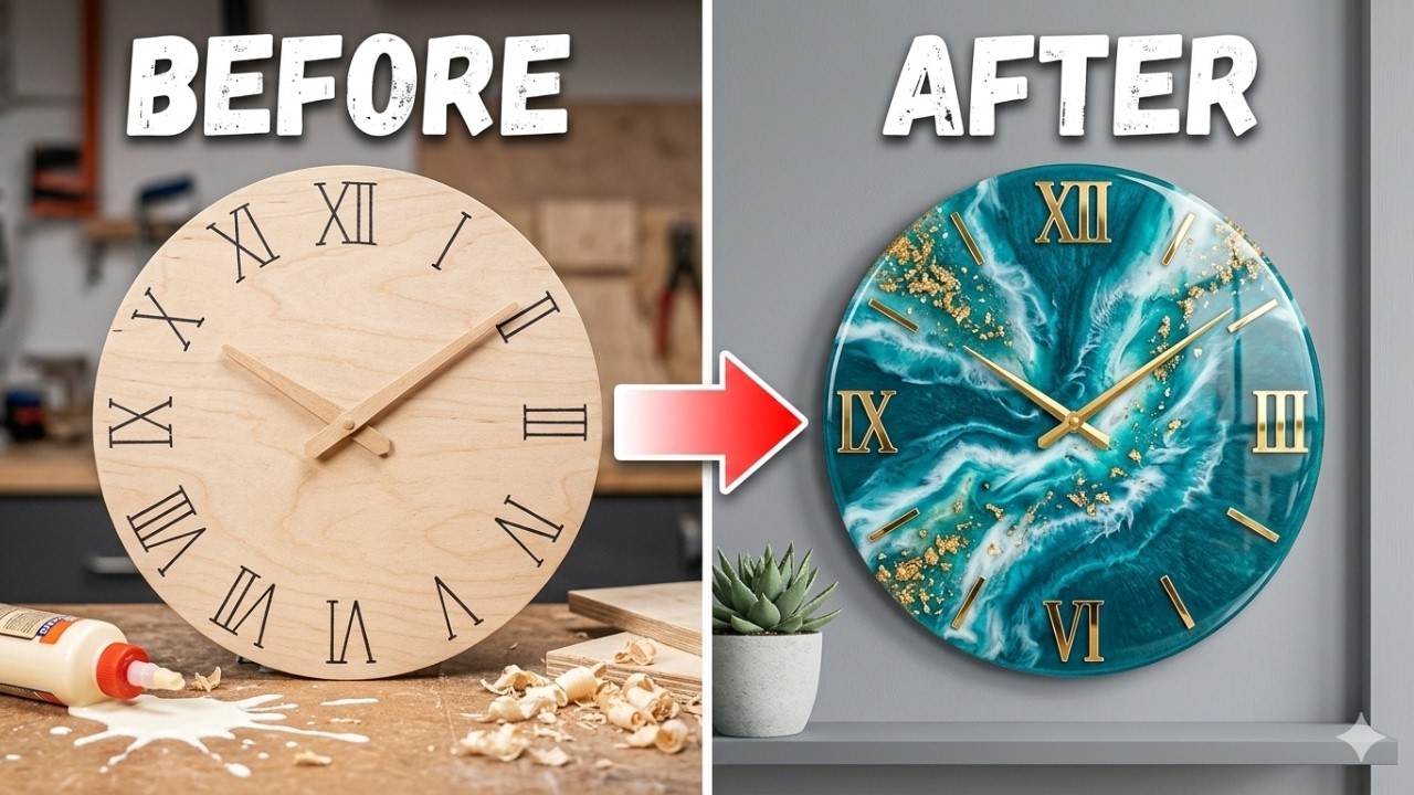 How to Make Luxury Resin Art Clocks: Step-by-Step for Beginners! 🕒💎