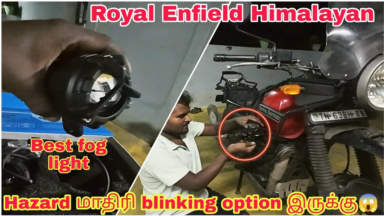 Best fog light fitting for bikes || Royal Enfield Himalayan bike HJG fog light fitting |#himalayan