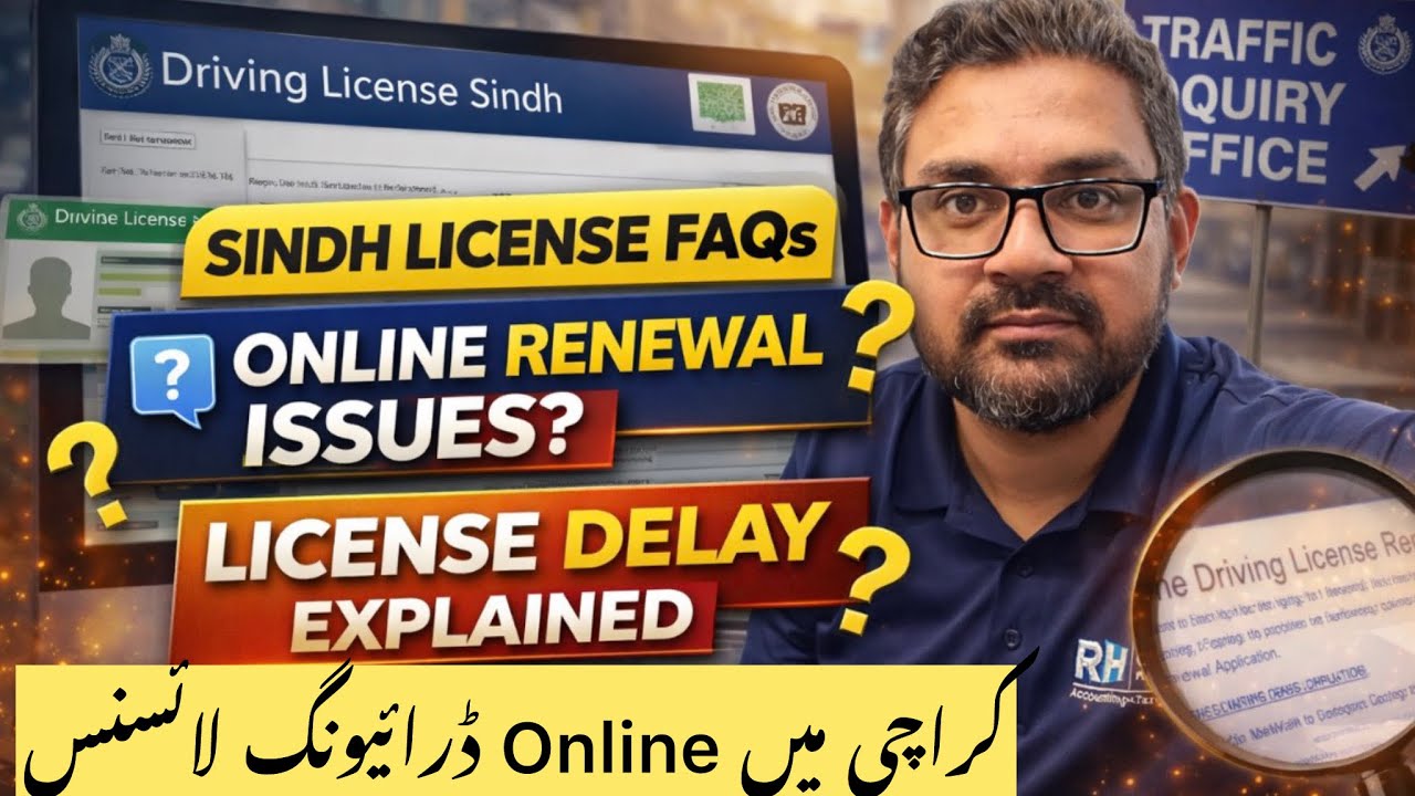 Questions about Sindh Online Driving License Renewal Process | Fee, Status updates, Delay & Helpline