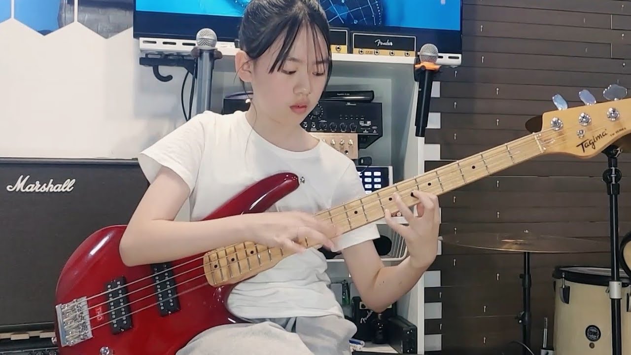 초6 6개월차 윤비츠의 슬랩베이스 연습곡 Stay With Me Miki Matsubara slap bass yoonbeats 인더기타 대구 베이스 기타 학원