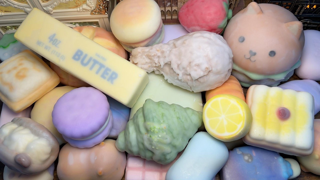 Satisfying Wax Cracking ASMR for Relaxation 😌🍔🍗✨ | Giant Fried Chicken, Giant Burger & Many More