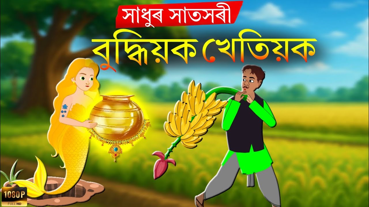 Assamese Story | বুদ্ধিয়ক খেতিয়ক | buddhiyok khetiyok Animation Story | Hadhu | Assamese Fairy Tales