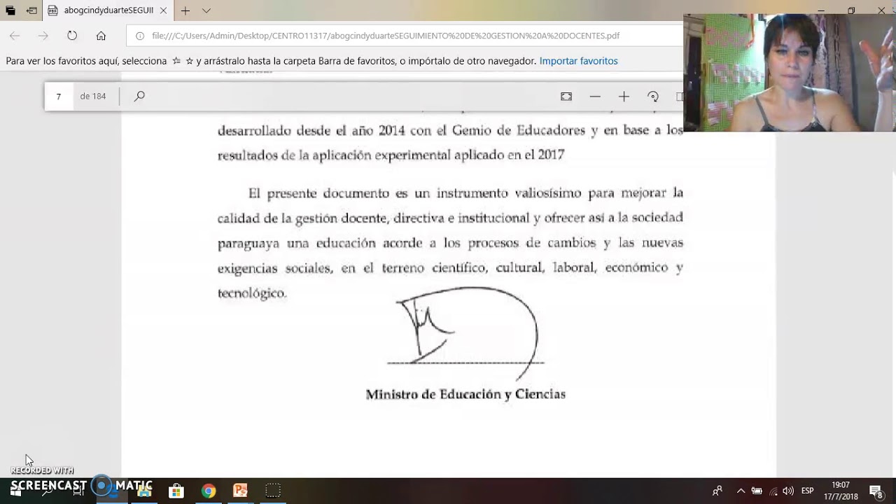 Seguimiento a la gestión docente, directivo e institucional M.E.C. Evaluación.