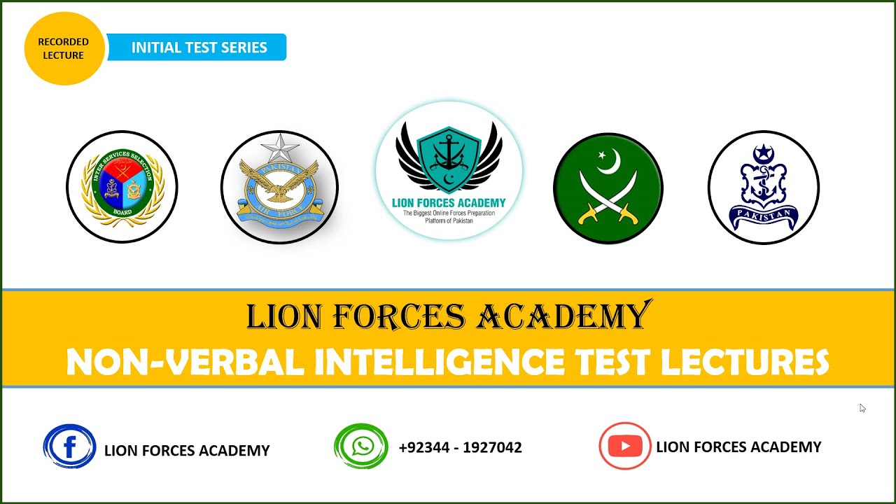 Non-Verbal Intelligence test By Lion Forces Academy