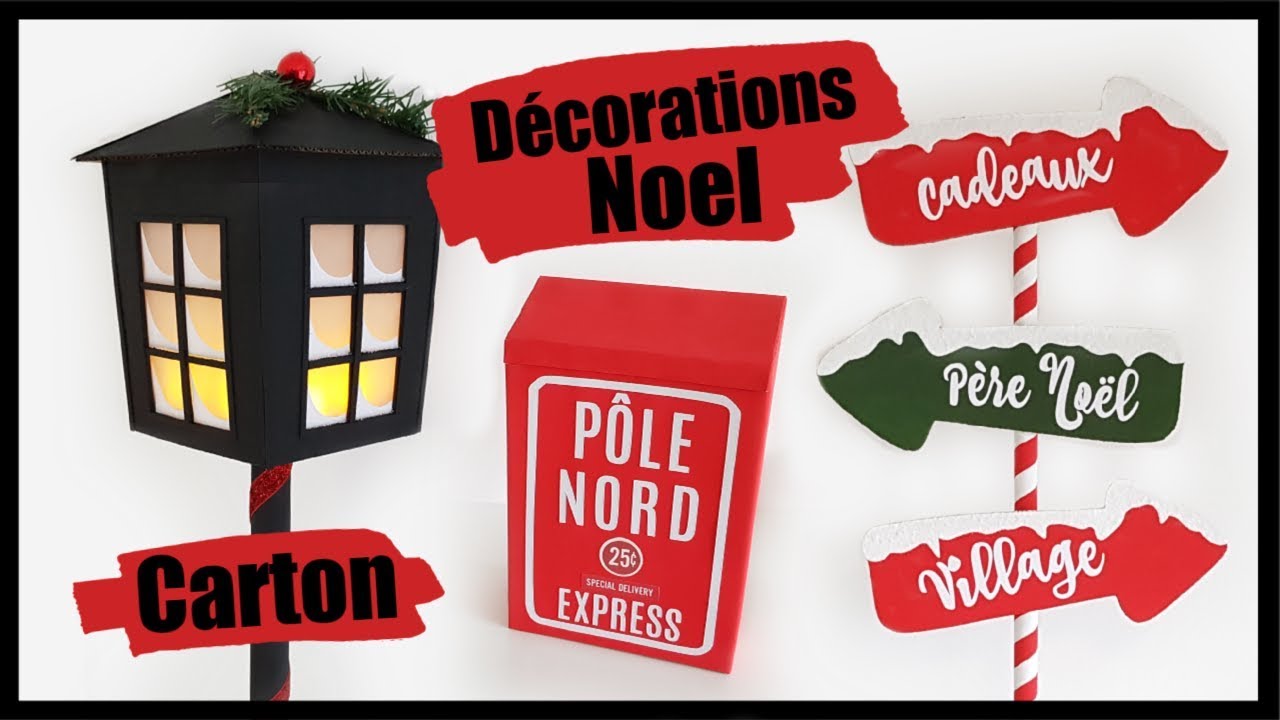 DÉCORATIONS DE NOEL AVEC DU CARTON IDÉES FACILES