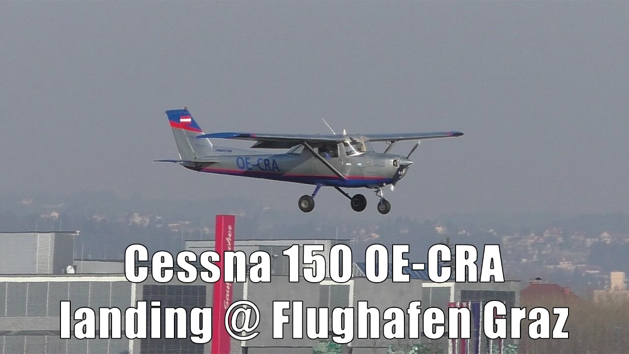 Punitz Flugbetrieb Gesellschaft Cessna 150 landing @ Flughafen Graz | OE-CRA