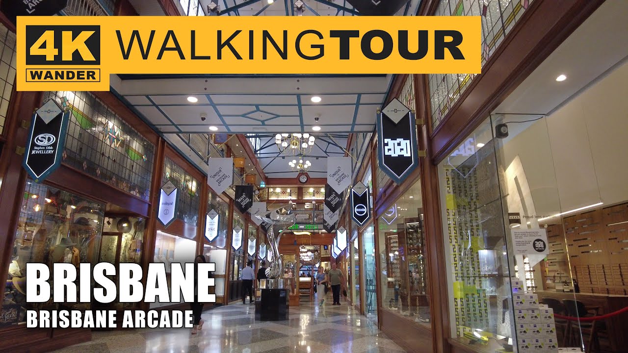 Brisbane Arcade Walking Tour in Brisbane, Australia (4K 60fps)