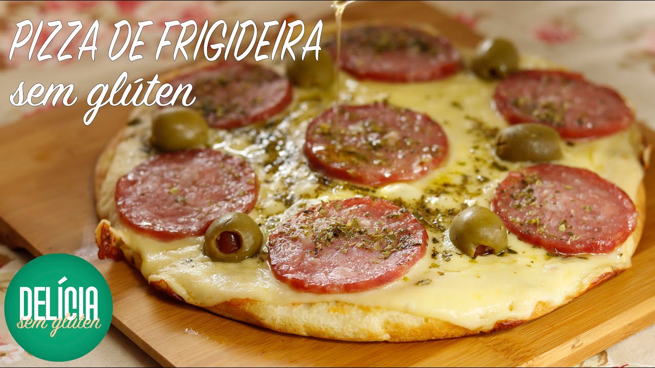 PIZZA DE FRIGIDEIRA SEM GLÚTEN DELICIOSA, CROCANTE E FEITA NO LIQUIDIFICADOR - Sem trigo